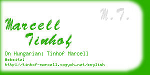 marcell tinhof business card